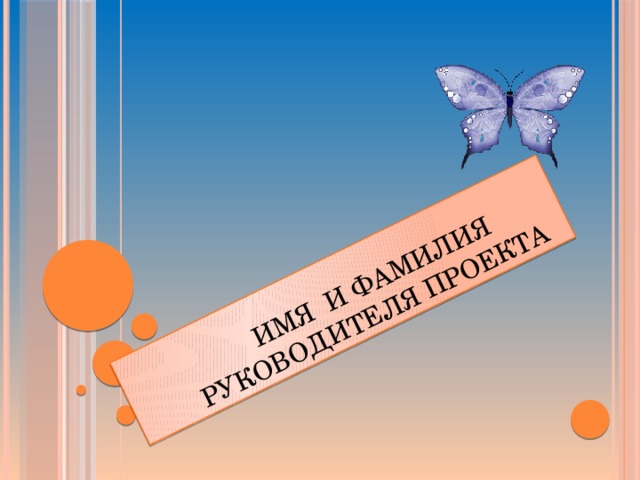  Имя и фамилия  руководителя проекта 