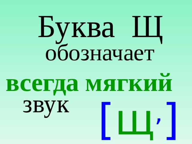 Презентация буква щ и звук щ