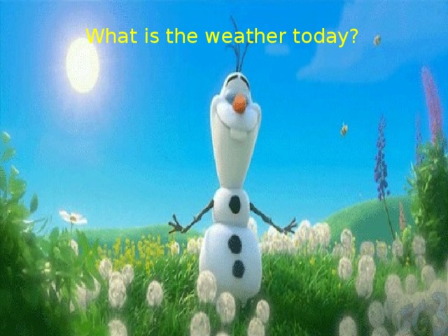 What is the weather today? 