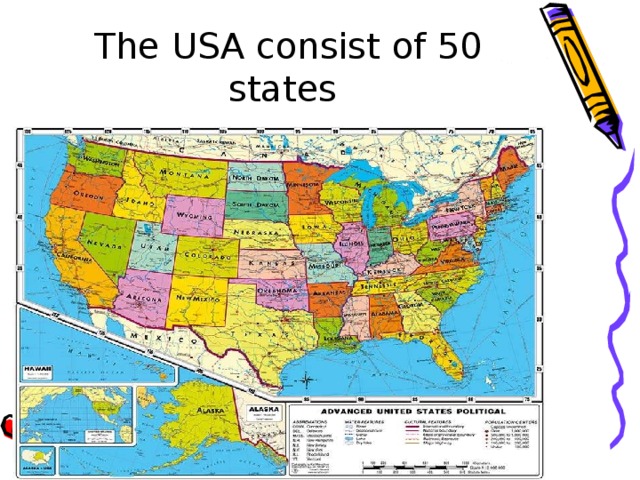 The usa consists of