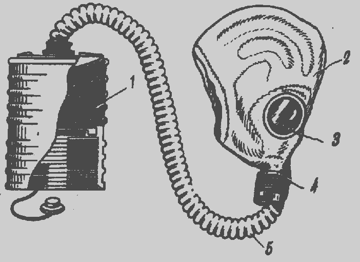 Изолирующий противогаз рисунок