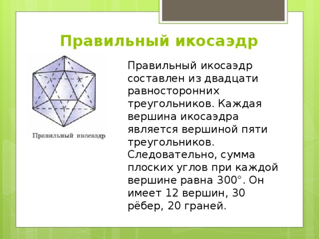 Чертеж правильный икосаэдр