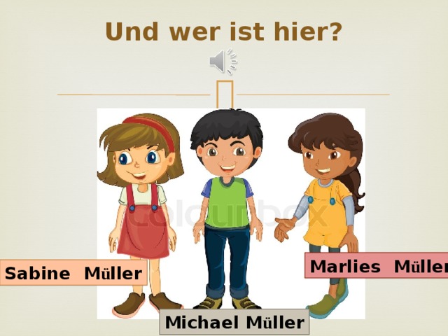 Und wer ist hier? Marlies M ü ller Sabine M ü ller Michael M ü ller 