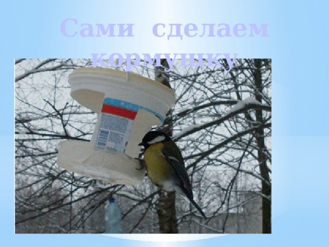 Сами сделаем кормушку  