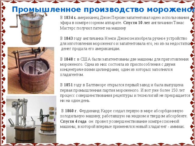 Технологическая схема производства мороженого пломбир