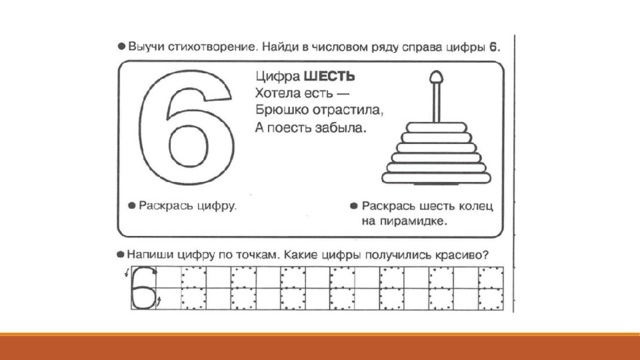 Цифра 6 характеристика. Выучи стихотворение Найди в числовом ряду цифру 3. Выучи стихотворение Найди в числовом ряду справа цифры 4. Число и цифра 6 печатная. Изучение цифры шесть с пирамидкой.