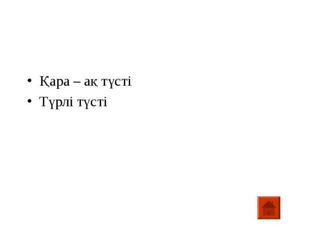 Қара – ақ түсті Түрлі түсті 