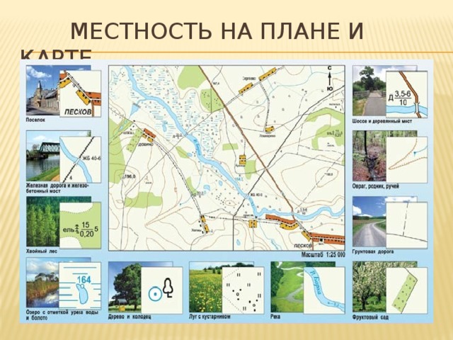 План местности и географическая карта