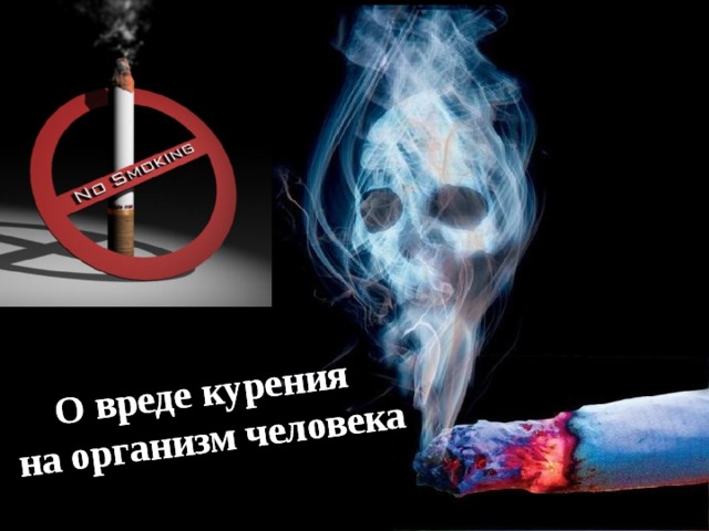 О вреде курения на организм человека О вреде курения на организм человека 