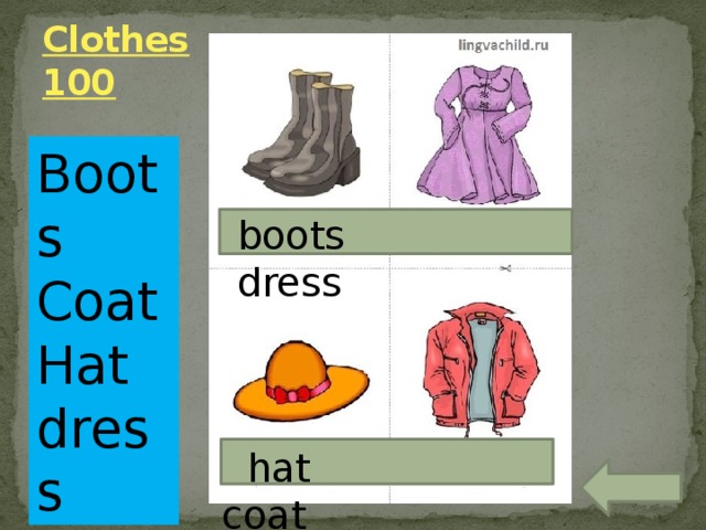 Clothes  100 Boots Coat Hat dress boots dress  hat coat 