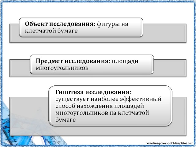 способы нахождения площадей многоугольников проект