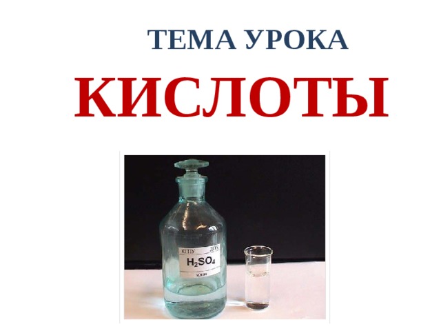 ТЕМА УРОКА КИСЛОТЫ 