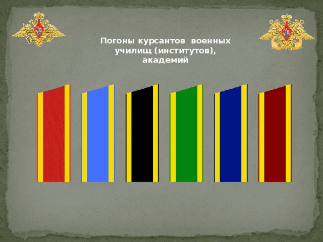 Погоны курсантов военных училищ (институтов), академий 