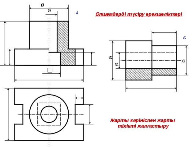 Сызбаға өлшемдерді түсіру презентация