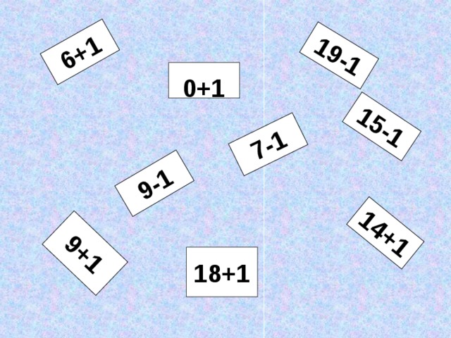 6+1 14+1  19-1   9+1   7-1   9-1   15-1    0+1   18+1  