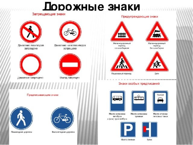 Дорожные знаки с пояснениями в картинках для детей 2 класса