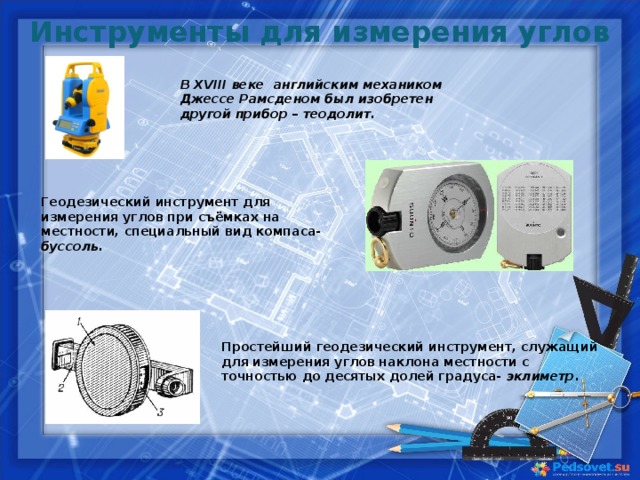 Инструменты для измерения углов углы в нашем доме проект