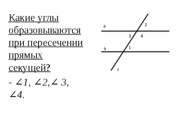 Если две параллельные прямые пересечены секущей