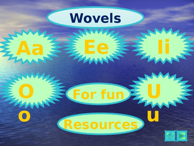Wovels Ee Ii Aa Oo Uu For fun Resources   
