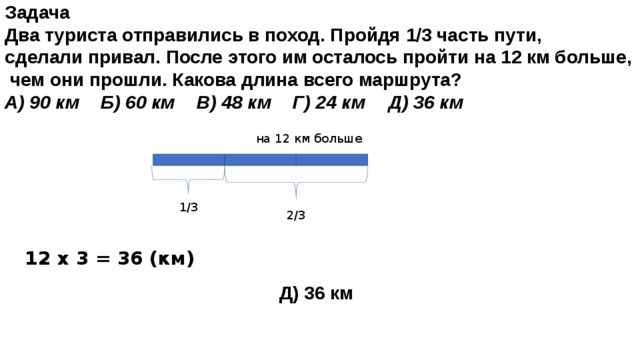 Туристы за 2 дня. Что такое третью часть пути. Задача какова длина всего пути. Длина всего маршрута. Задача по математике - туристов отправляясь в поход ,по.