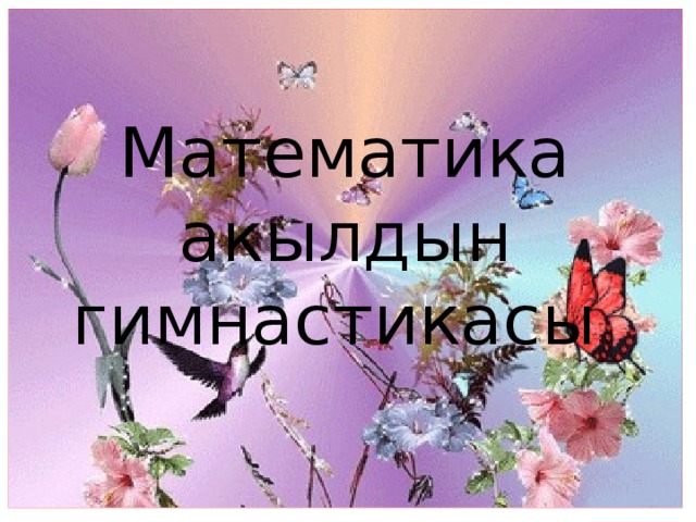 Математика акылдын гимнастикасы   