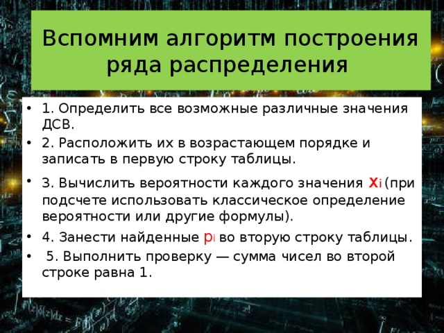 Правила распределения