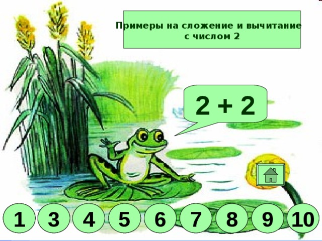 Примеры на сложение и вычитание  с числом 2 2 + 2 7 6 5 3 1 7 5 9 1 8 6 3 4 7 3 1 4 5 6 10 10 8 9 10 8 9 
