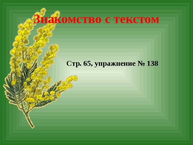 План рассказа три ветки мимозы