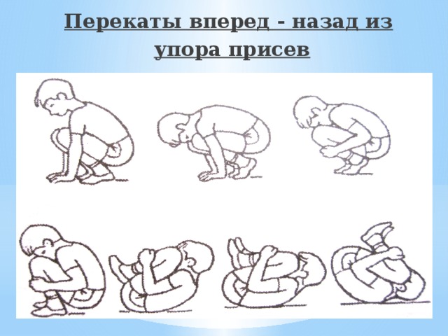 Техника выполнения упора. Перекат назад в группировке из упора присев. Перекаты в группировке. Техника выполнения перекатов в группировке. Перекат вперед в упор присев.
