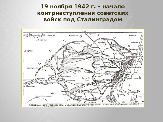 19 ноября 1942 г. – начало контрнаступления советских войск под Сталинградом 