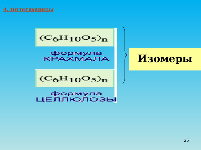 4. Полисахариды  Изомеры   20 