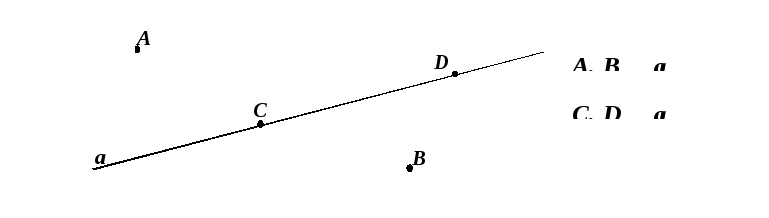 Из трех точек прямой одна и только одна лежит между двумя другими рисунок