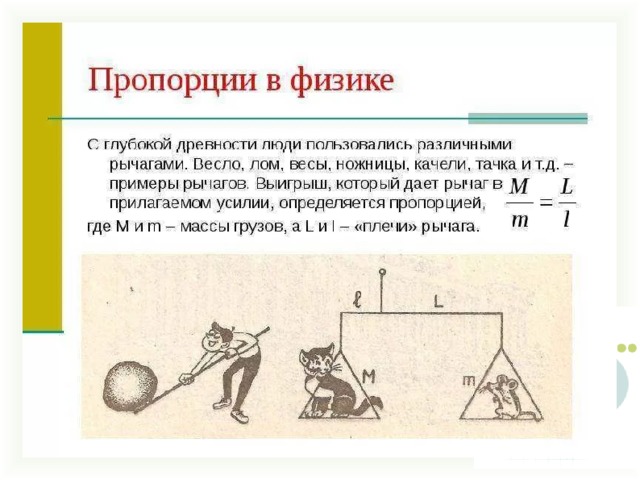 Проект по математике в 6 классе по теме "Пропорции вокруг нас"