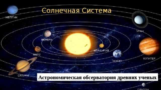 Солнечная Система Астрономическая обсерватория древних ученых 