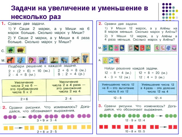 Презентация задачи на увеличение в несколько раз