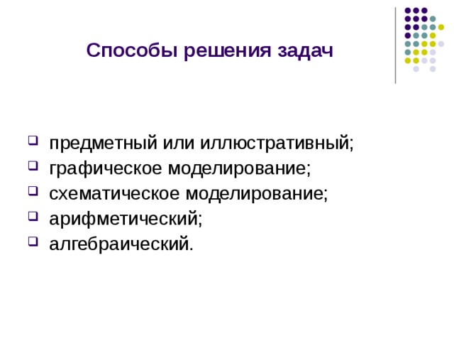 Методы обучения решению задач. Методы и способы решения текстовой задачи. Метод решения текстовой задачи. Принципы решения задач. Различные методы решения задач.