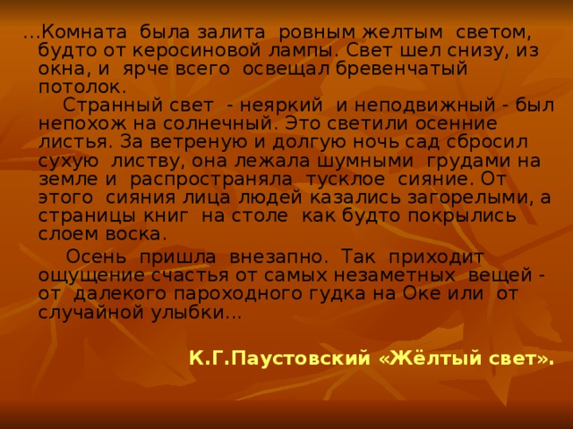 Комната была залита ровным желтым светом