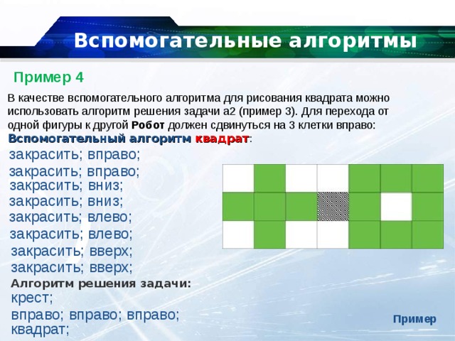 Вспомогательные алгоритмы картинки