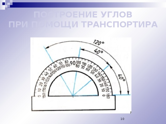 С помощью транспортира постройте угол равный. Деление окружности с помощью транспортира. Деление окружности на равные части с помощью транспортира. Транспортир с делениями. Деление окружности на пять равных частей с помощью транспортира.