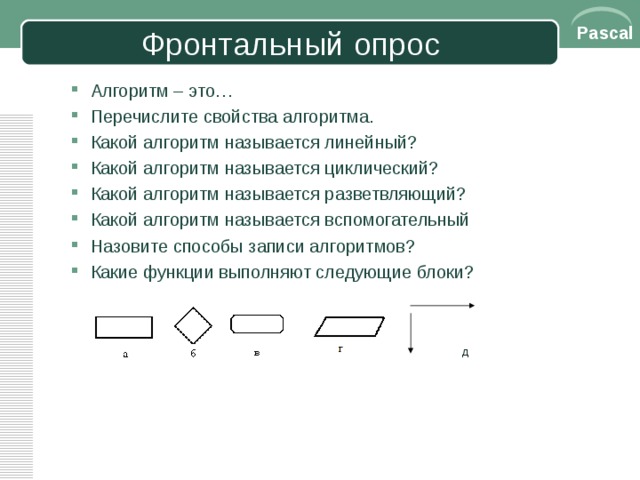 Названия алгоритмов