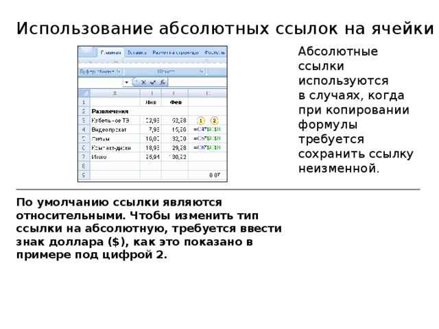 Как поменять относительные адреса ячеек на абсолютные эксель