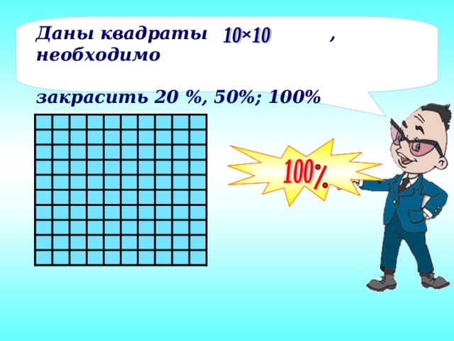 Необходимо из квадрата. 100 Квадратиков. Квадрат из 100 квадратиков. Day по квадратам. Закрасить 20% квадратиков.