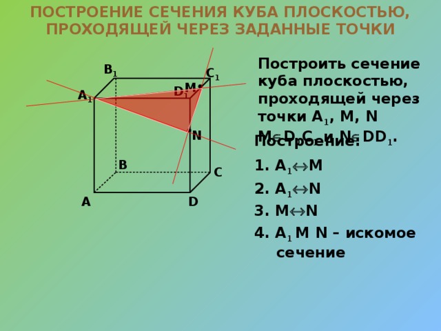 Постройте сечение через заданные точки. Построение сечение Куба плоскостью проходящей через заданные точки. Построить сечение Куба плоскостью проходящей через заданные точки. Постройте сечение Куба плоскостью, проходящей через заданные точки. Построить сечение через заданные точки.