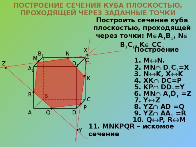 Постройте сечение куба плоскостью проходящей. Построить сечение Куба плоскостью проходящей через точки. Построить сечение Куба плоскостью проходящей через заданные точки. Построить сечение через указанные точки. Построить сечения проходящие через указанные точки.