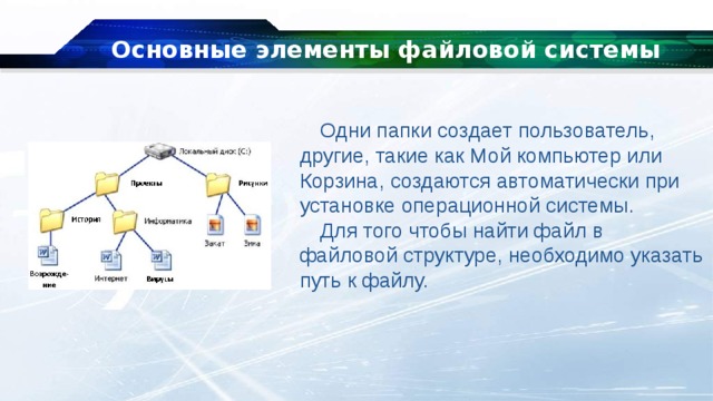 Элементы в системе расположены. Укажите основные элементы файловой системы. Основной элемент файловой системы. Основные элементы файловой структуры. Основные элементы файловой системы компьютера.