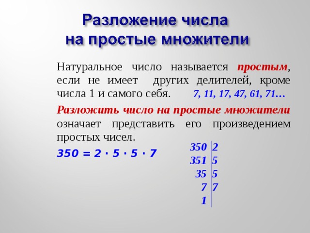 Найдите все простые числа меньше. Алгоритм разложения числа на простые числа. Как разложить число на множители. Как разложить число на множители 5 класс. Разложение числа на простые множители.