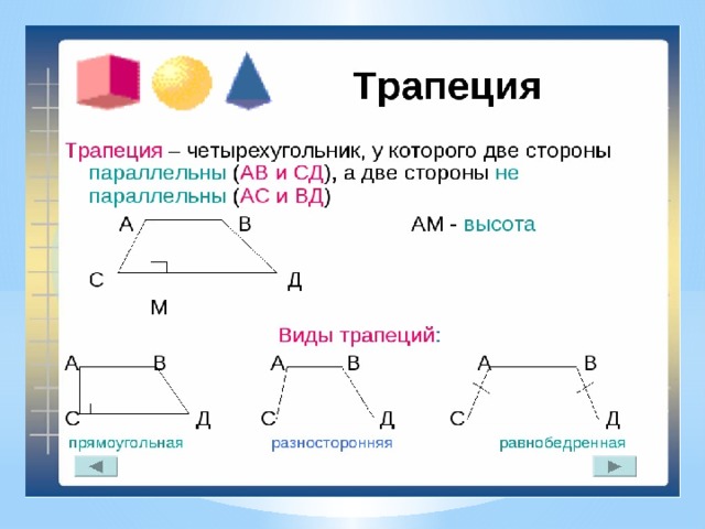 Начертите четырехугольник с параллельными сторонами