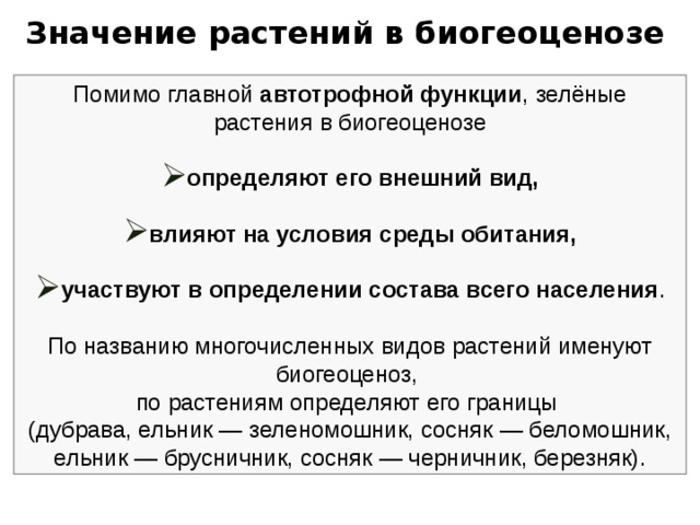 Кроме главных. Значение растений в биогеоценозе. Значение растений в экосистеме. Функции растений в экосистеме. Растения в экосистеме выполняют роль.