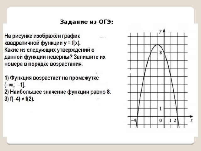 Какие утверждения о данной функции неверны. График функции ОГЭ. Задание из ОГЭ графики функций. Задание с функциями ОГЭ. Задания ОГЭ по графикам функций.