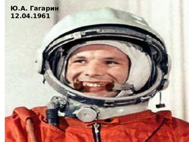 Ю.А. Гагарин 12.04.1961 Ю. А. Гагарин 